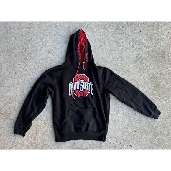 Ohio State Hoodie‎ Black w Stitched Lettering Women Small Colosseum - Picture 1 of 6